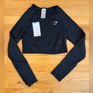 Gymshark Women's Black Long Sleeve Crop Top